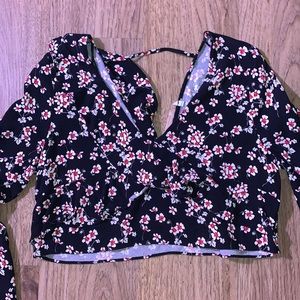 Zara cherry blossom blouse